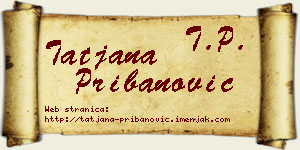 Tatjana Pribanović vizit kartica